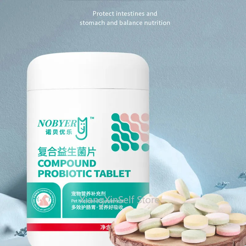 200 Capsules/bottle Pet Probiotic Nutritional Supplement Digestive Health for Cats and Dogs Gastrointestinal Vomiting, Diarrhea