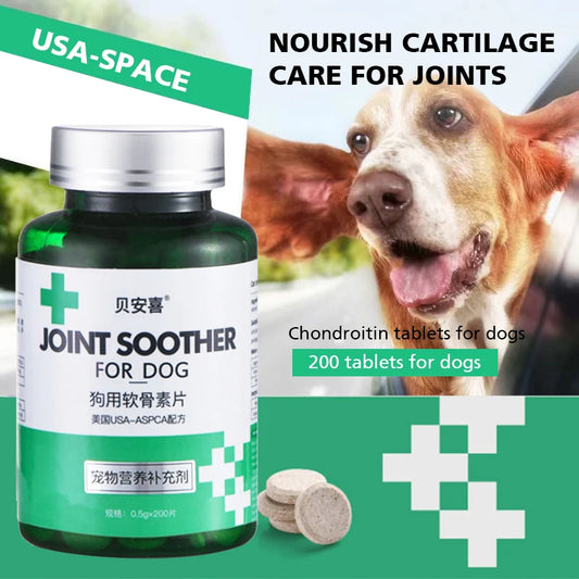 3pcs Chondroitin tablets for pet dogs lubricating and protecting joints Supplement Chondroitin Pet Health Supplement 200 Tablets